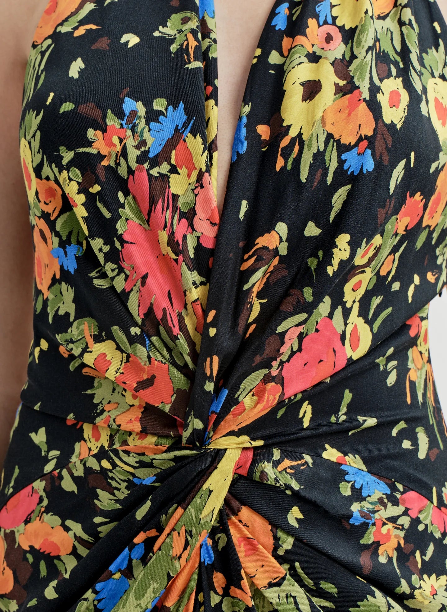 ALC Mabel Floral Satin Gown