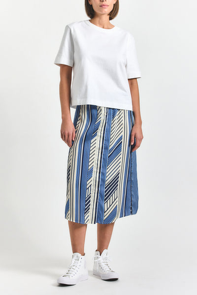 Ravenna Stripe Satin Skirt