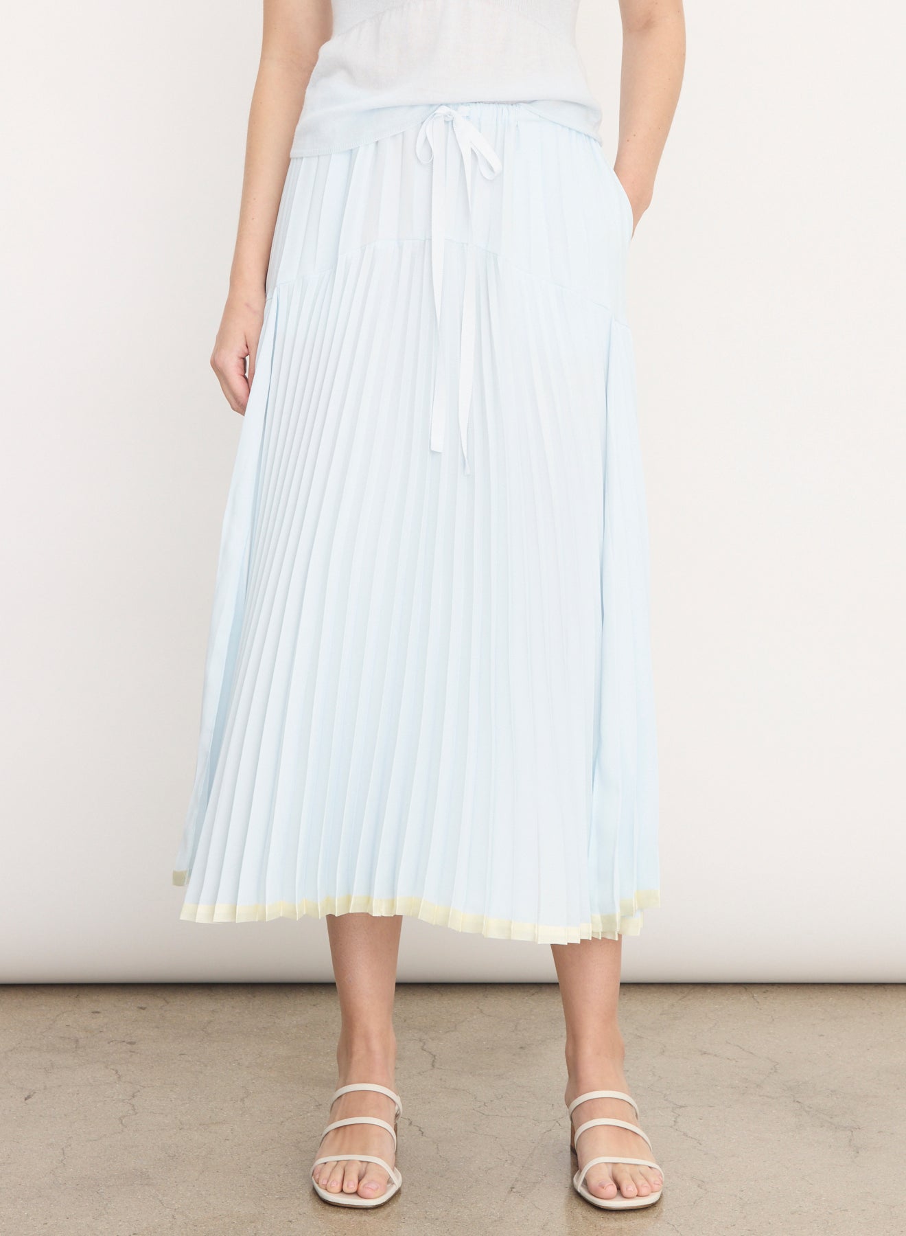 Pleated Tiered Skirt