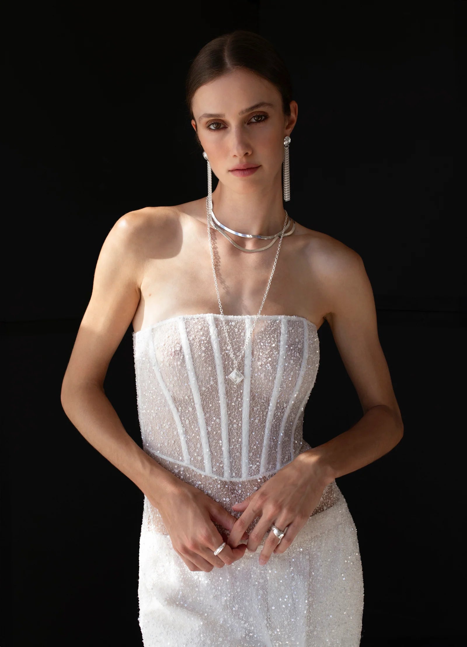 Pamela Card Jewelry Sleeping Venus Necklace - Silver