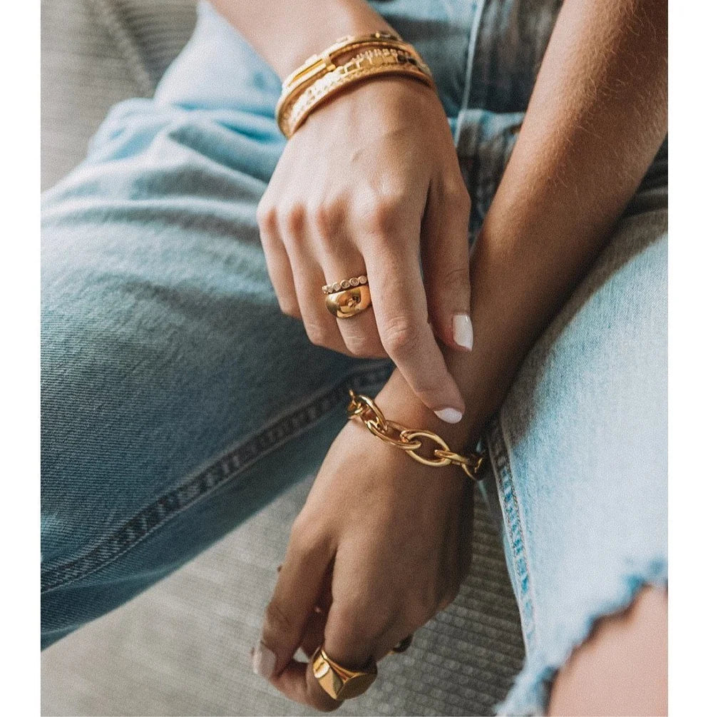Sahira Celeste Eternity Ring - Gold