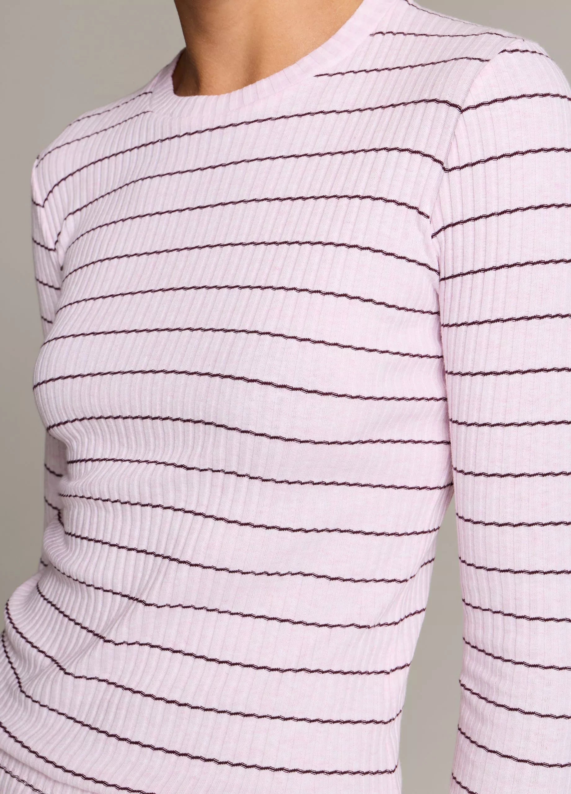 Vince Rib Stripe Crew