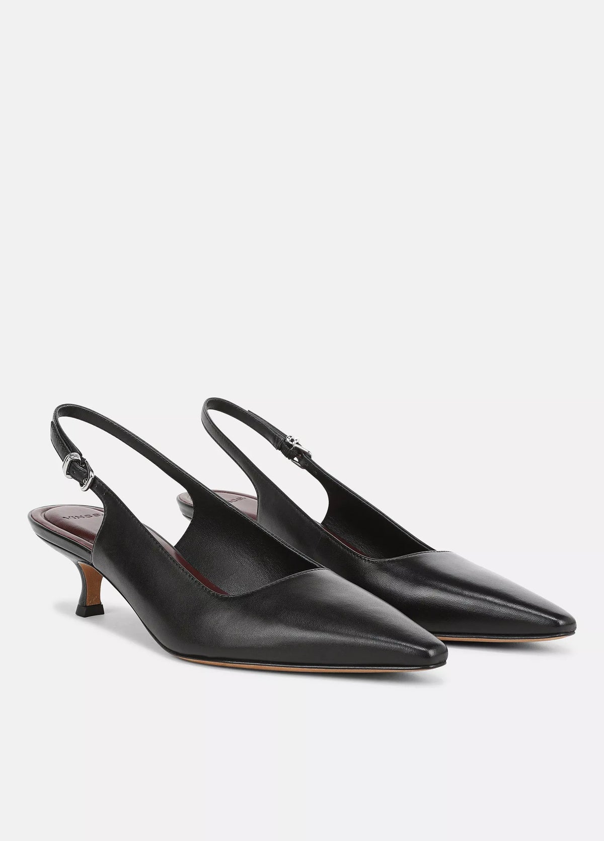 Vince Sabra Leather Slingback Heel - Black