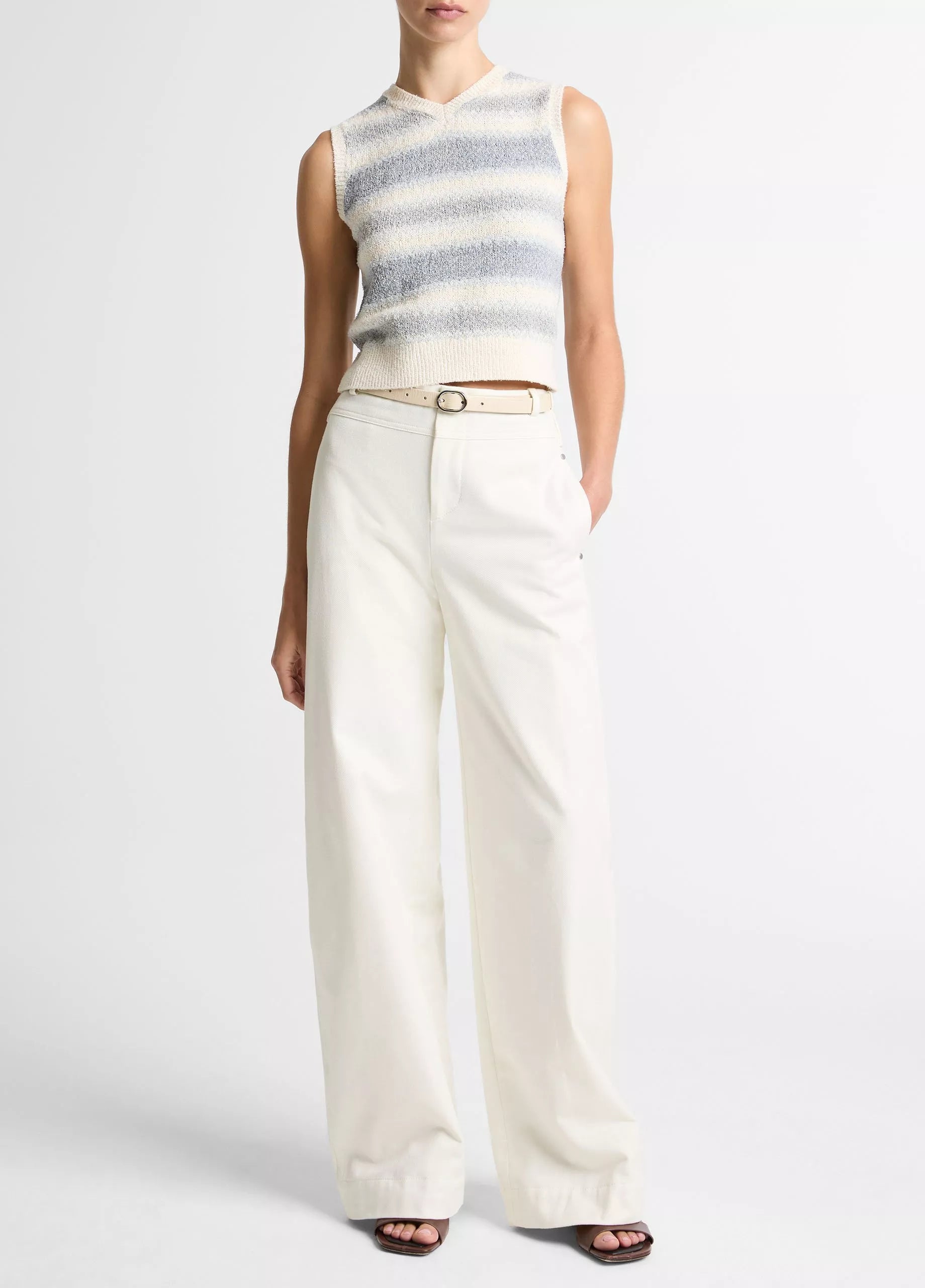 Vince Summer Fair Isle Silk-Blend Sweater Vest