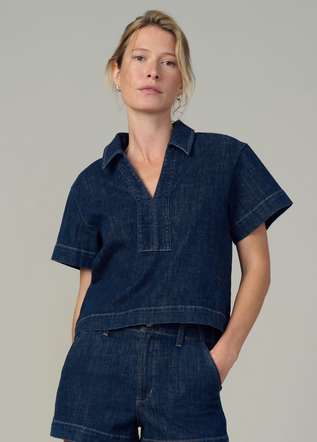 Lillian Denim Popover Shirt