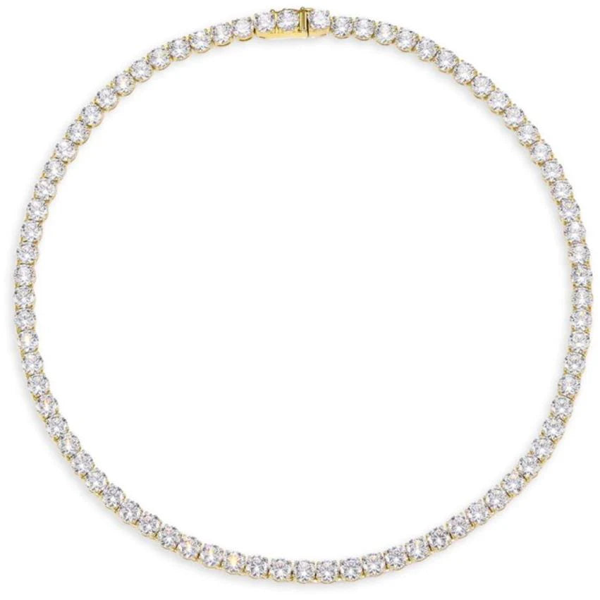 Karla Tennis Necklace - Yellow, Silver