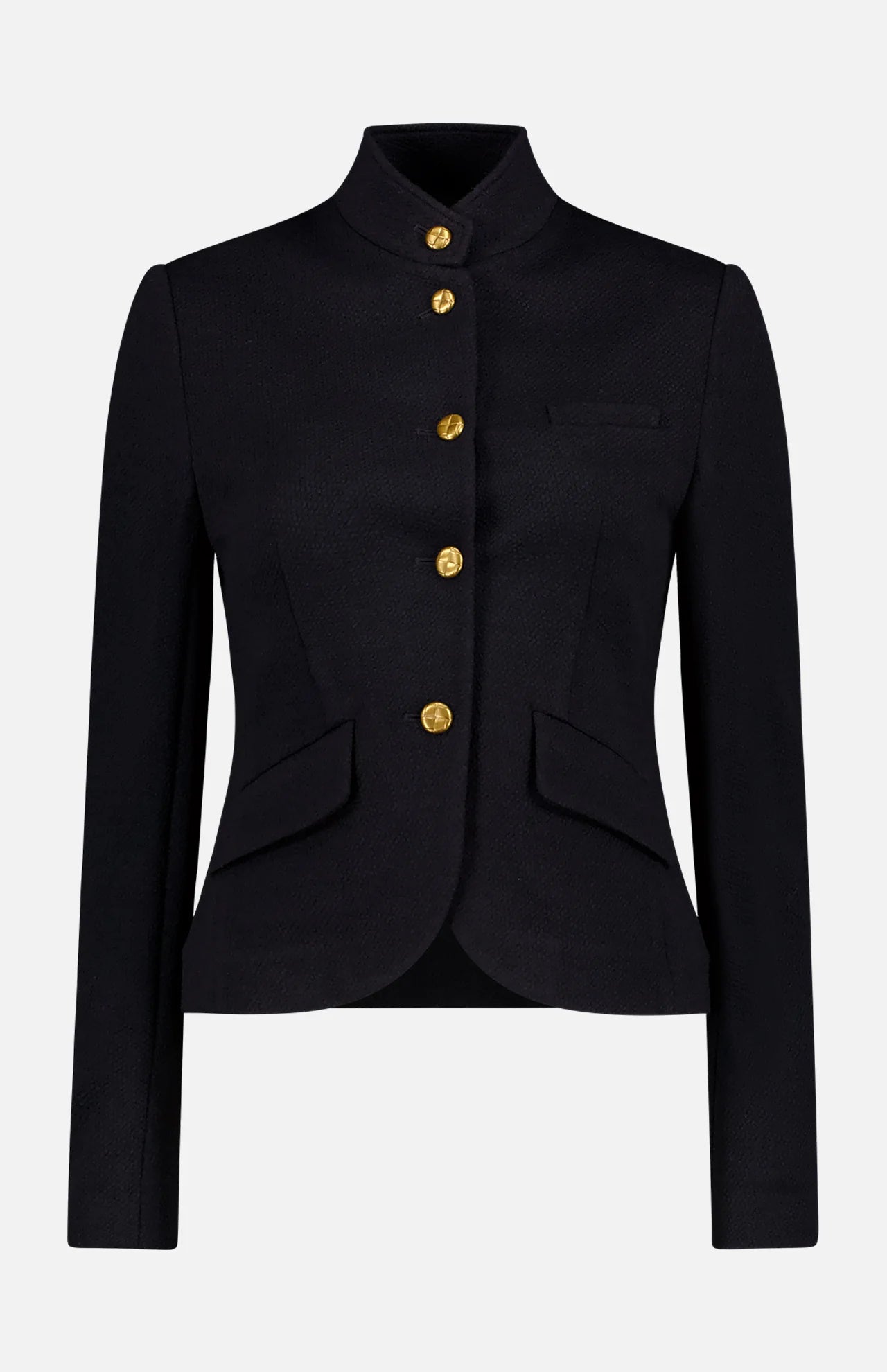 Slade Cropped Texture Blazer - Navy