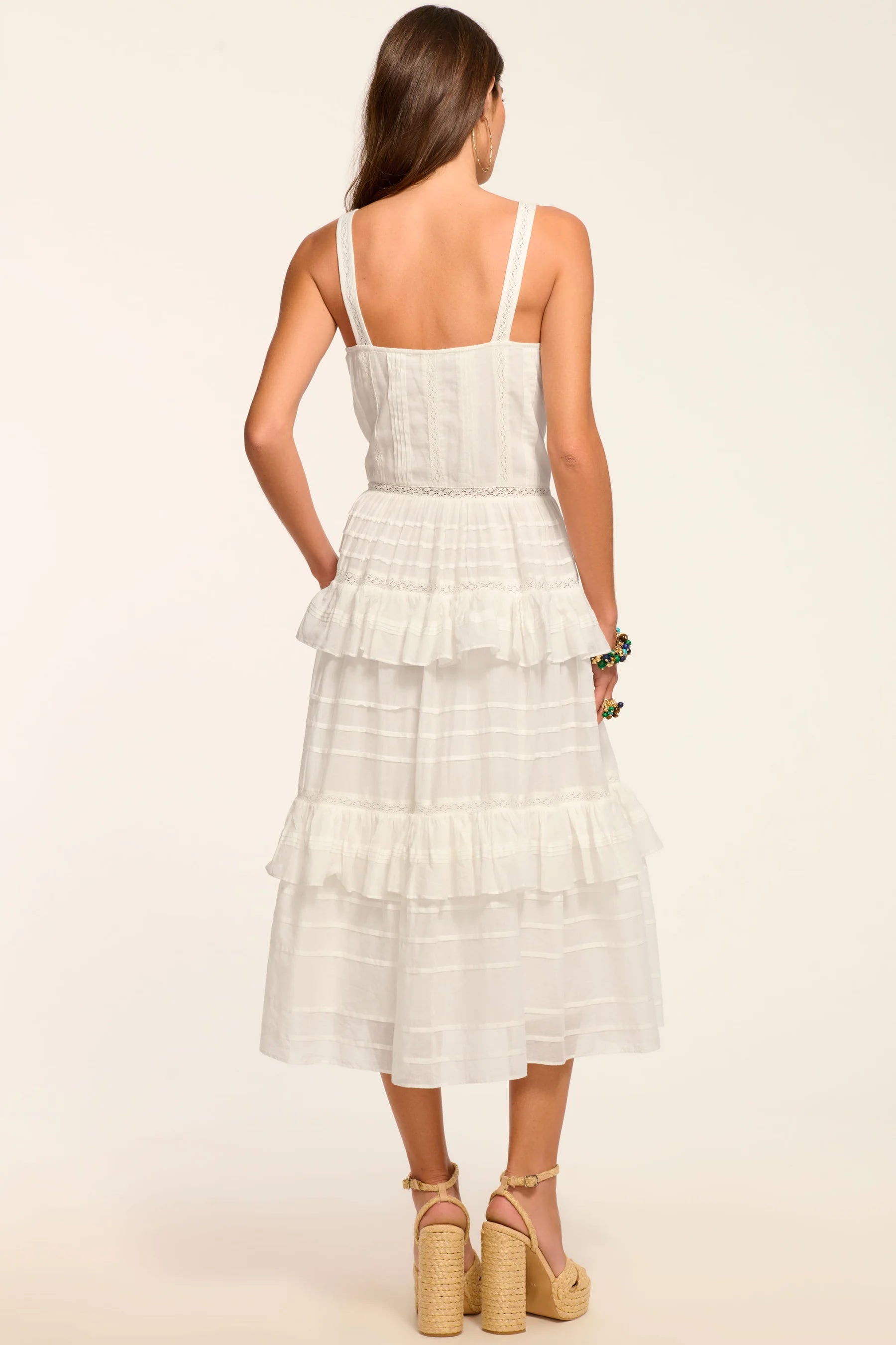 Ramy Brook Daria Embroidered Voile Midi Dress