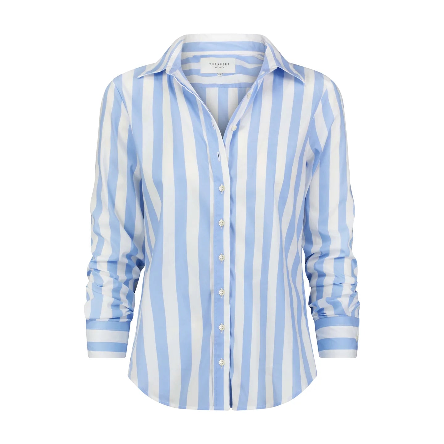 The-Shirt The Boyfriend Shirt Wide Sky Blue/White Stripe