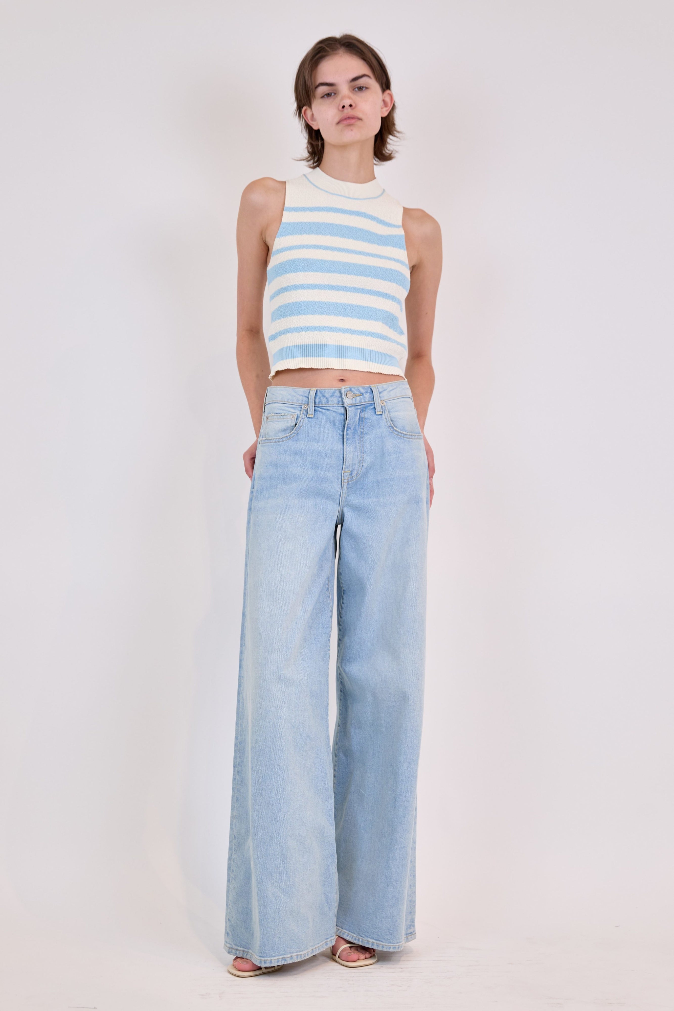 Tatyana Tank- Azure Sky Stripe