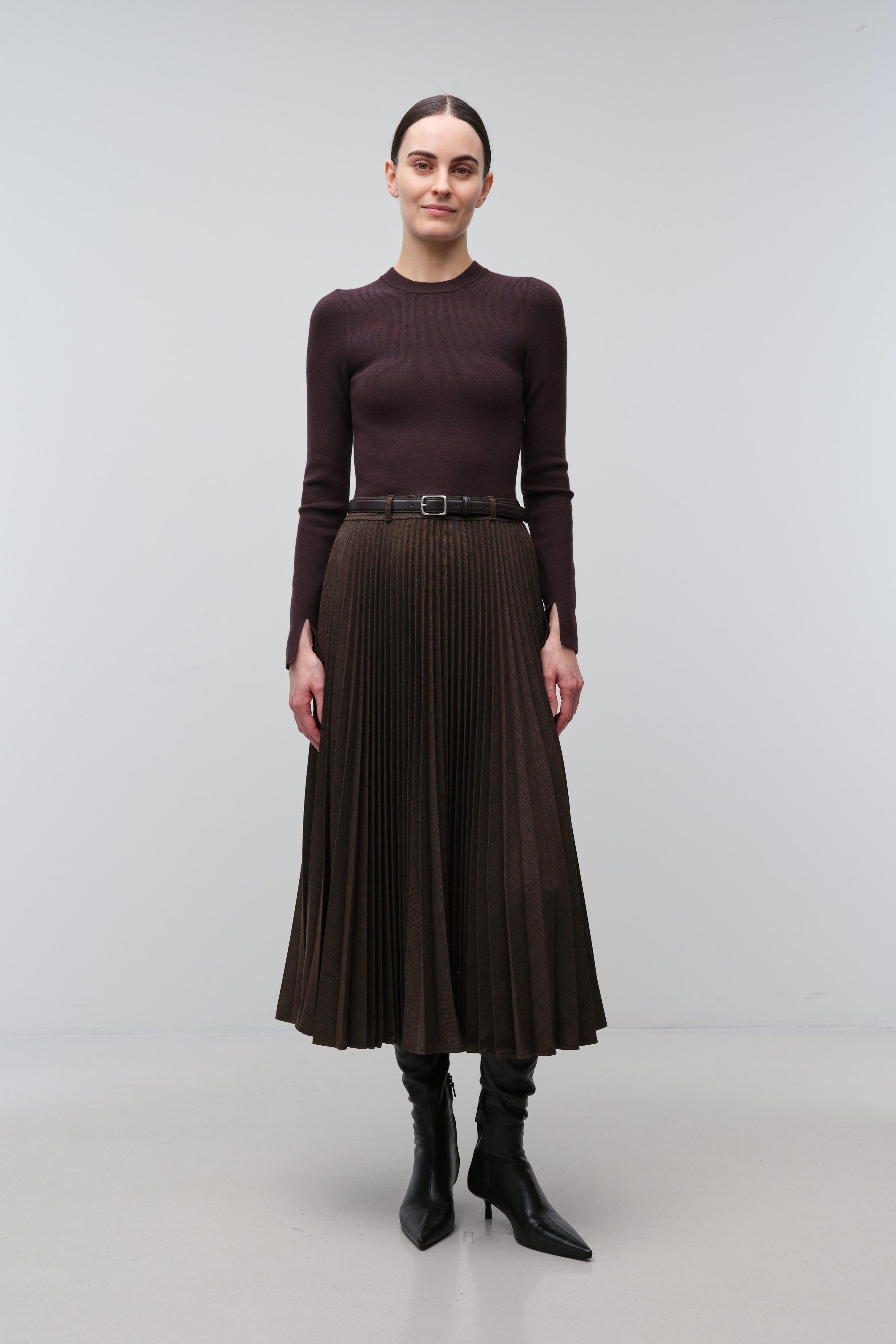 Trista Long-Sleeve Midi Dress