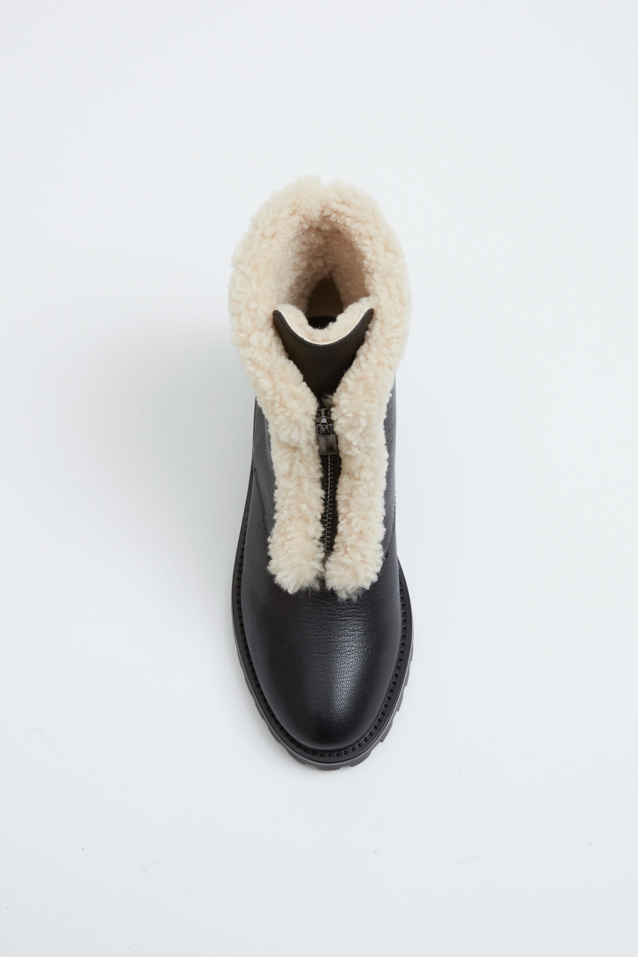 Noah Shearling Lug Zip Boot