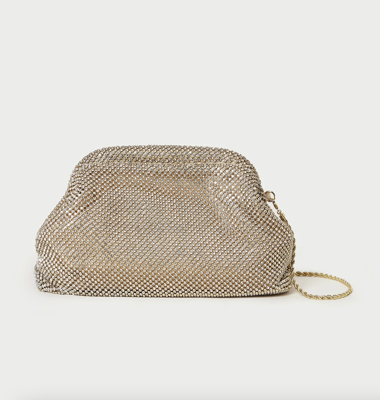 Doreen Gold Diamanté Frame Pouch