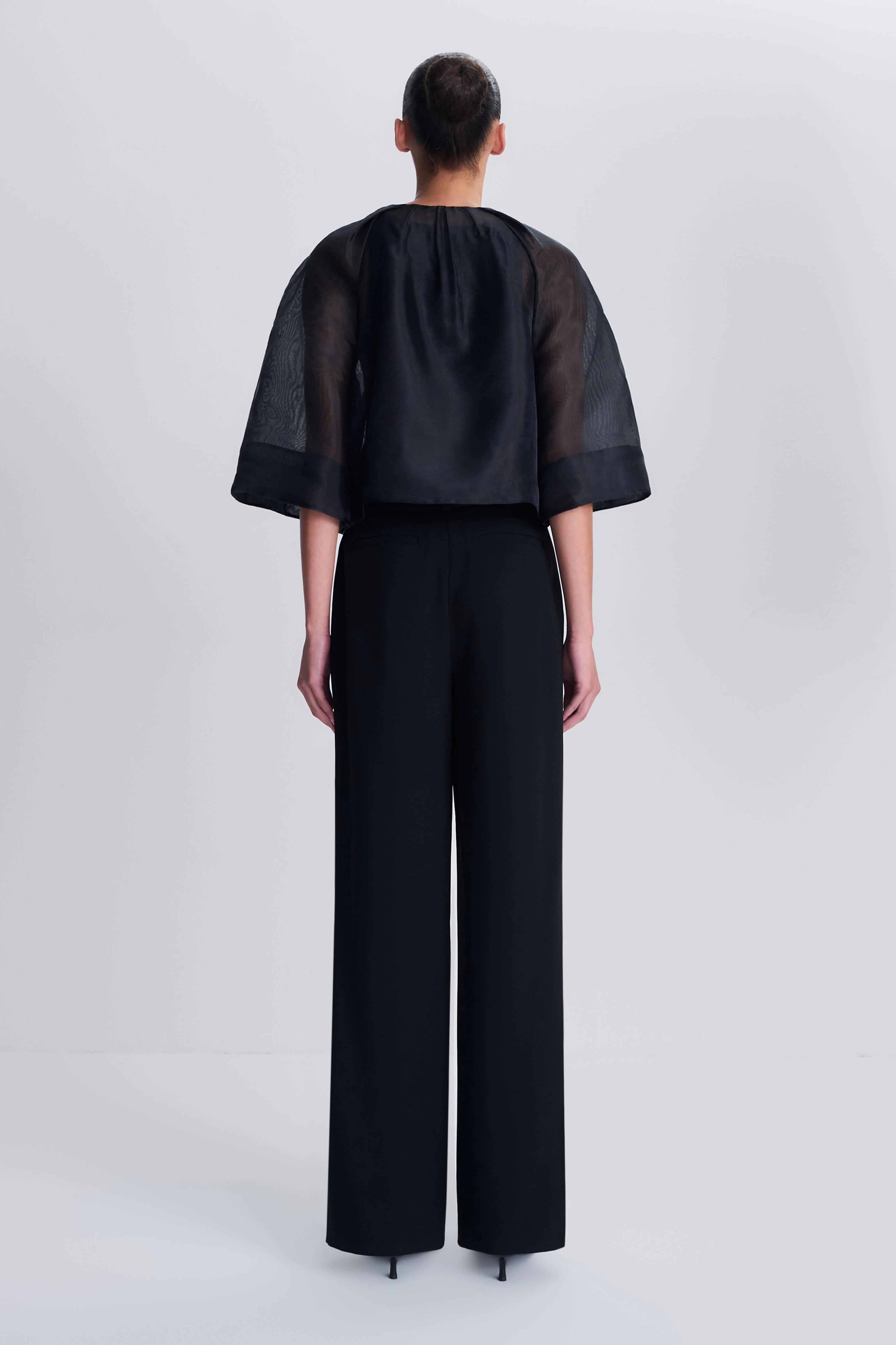 Simkhai Arielle Short-Sleeve Top - Black