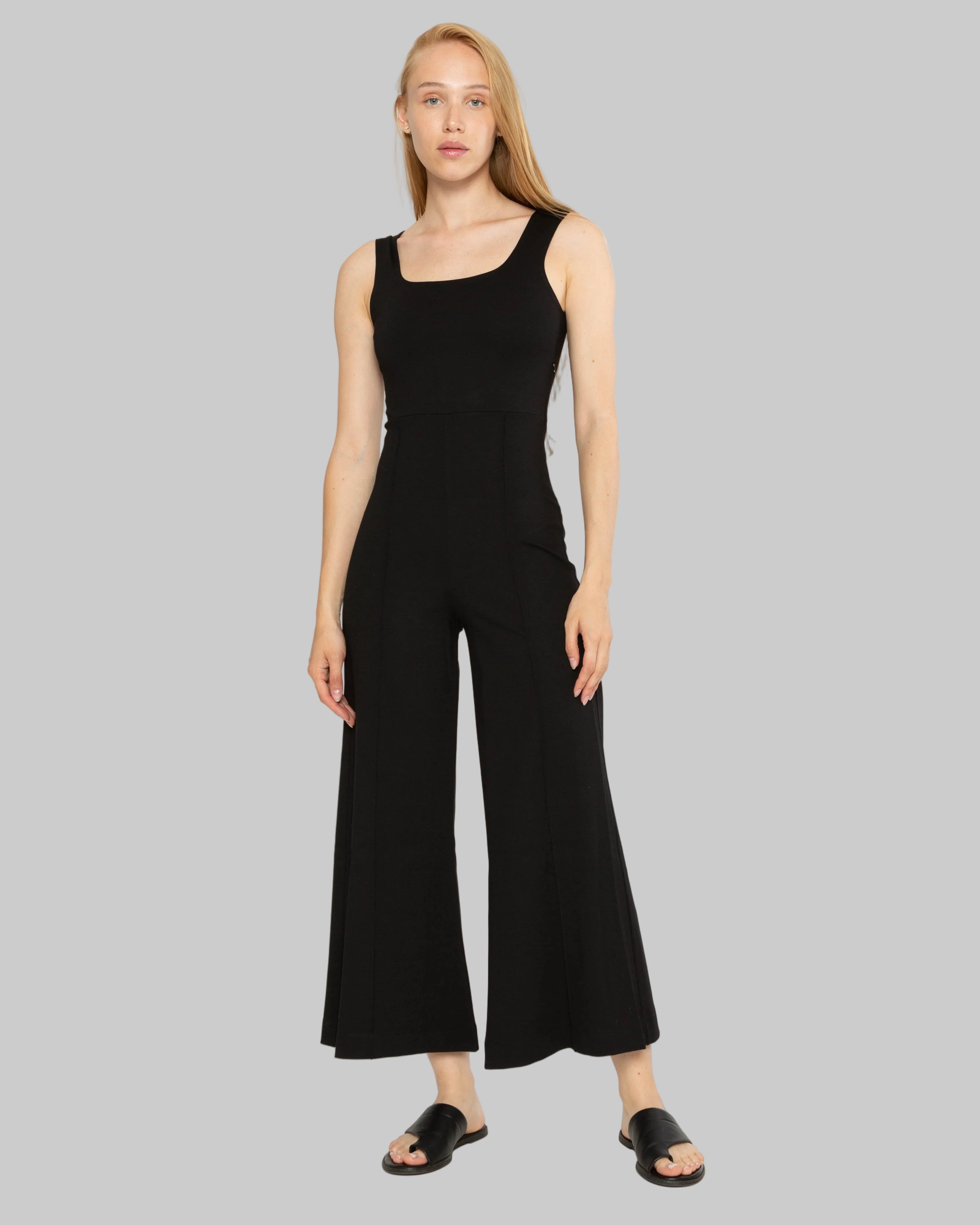 Ripley Rader Ponte Knit Tank Wide Leg Jumpsuit 