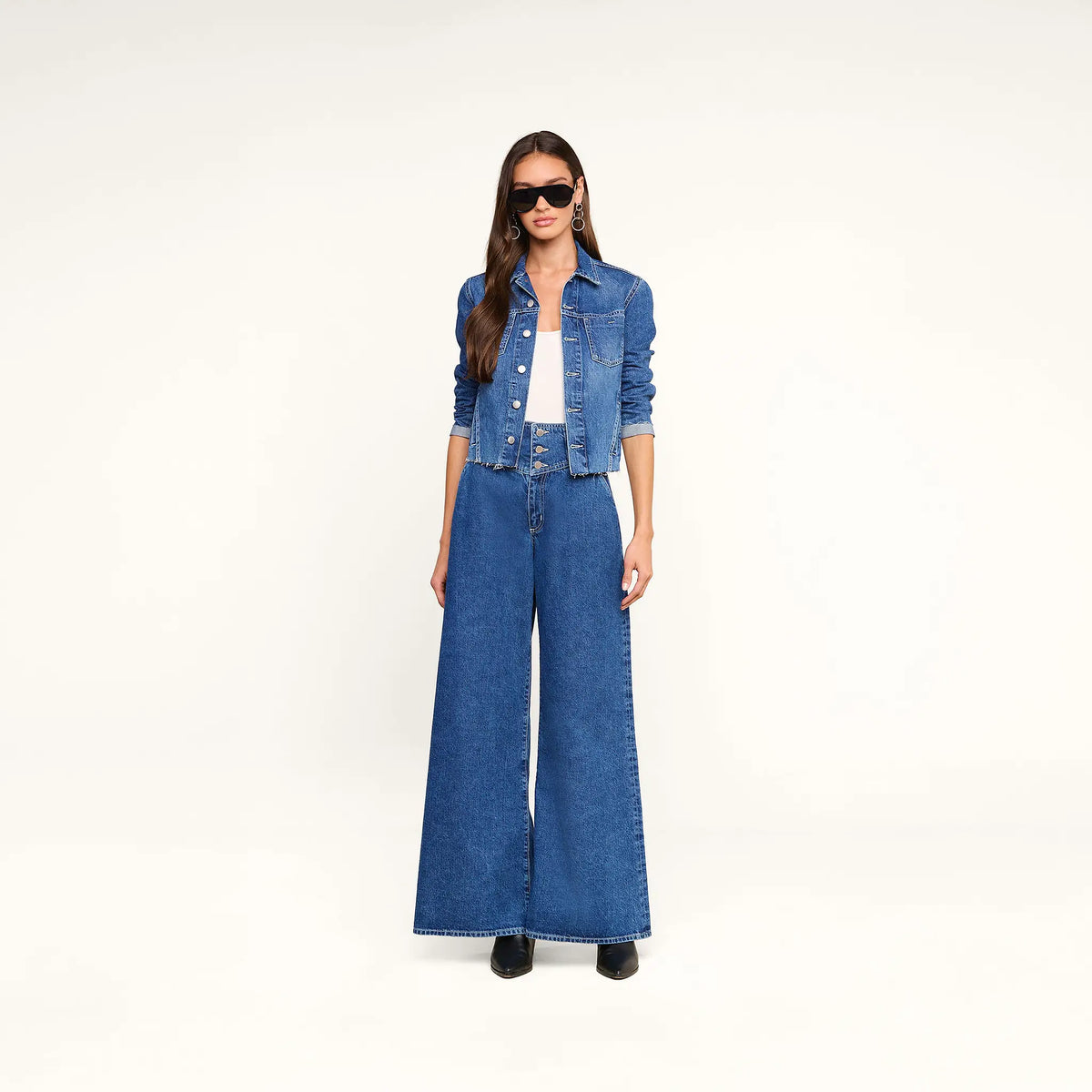L'Agence Janelle Slim Raw Jacket - Atlantis