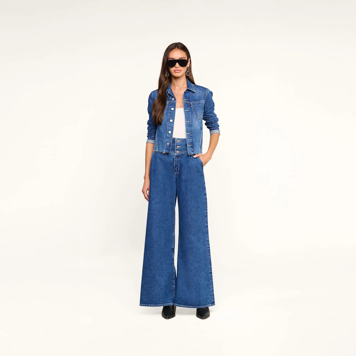 L'Agence Janelle Slim Raw Jacket - Atlantis