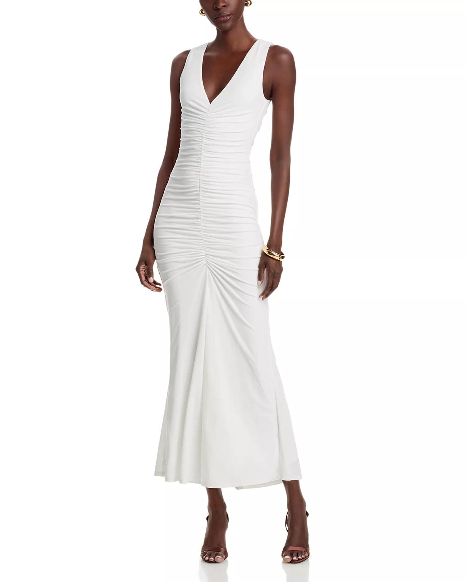 Toccin Inez V-Neck Midi Dress