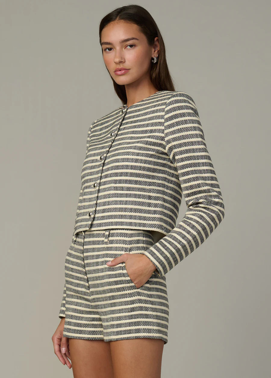 The Talia Striped Crop Jacket