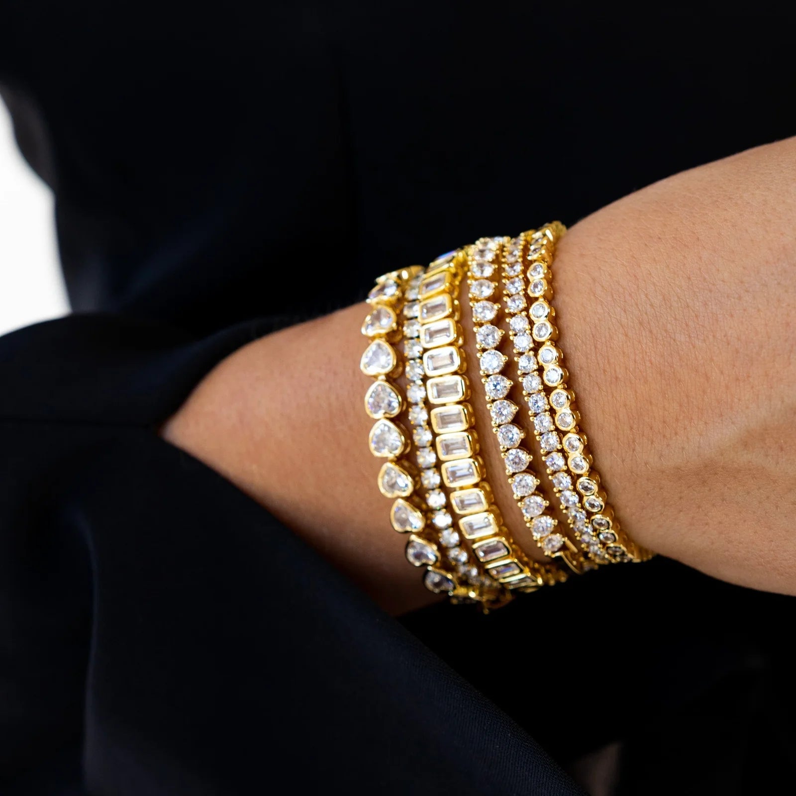 Sahira Karla Tennis Bracelet - Gold