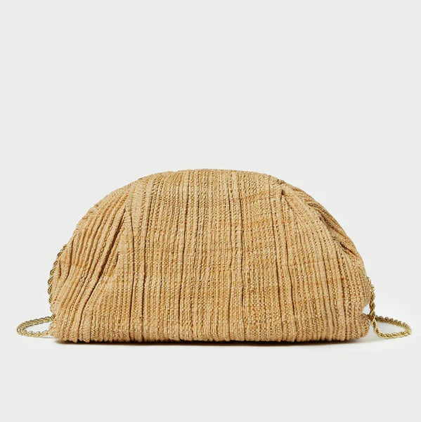 Bailey Pleated Clutch - Natural