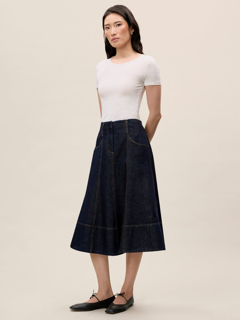Gabrielle Skirt - Deep Sea Wash