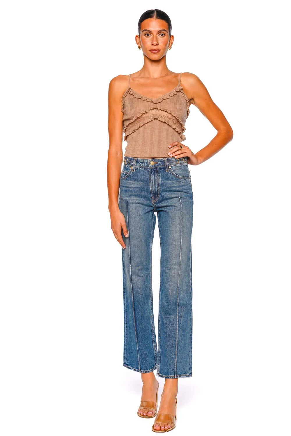 Ulla Johnson The Agatha Straight Leg Pintuck Jean