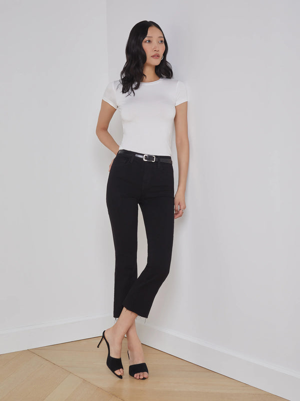 Kendra H/R Crop - Flare White, Black, Vintage White