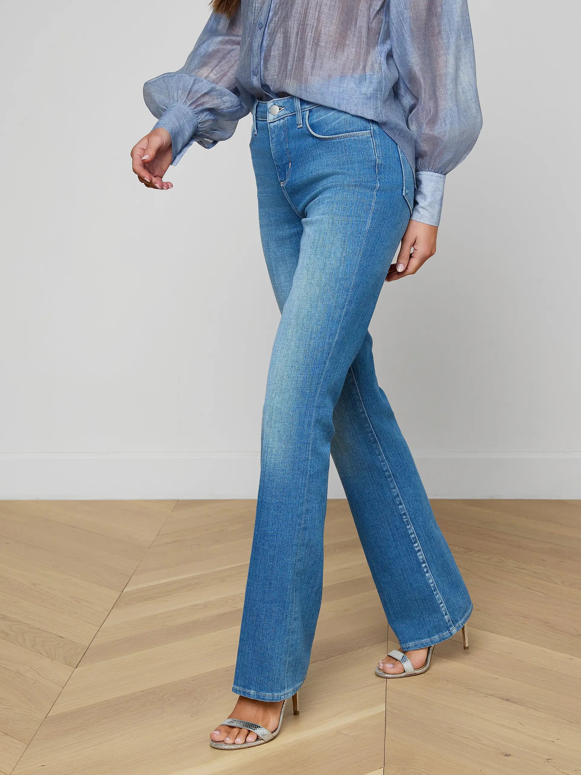 L'Agence Selma High-Rise Baby Bootcut Jean - Getty