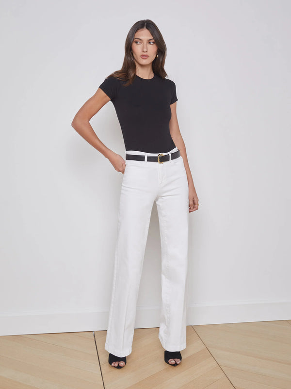 Clayton H/R Wide Leg - Blanc