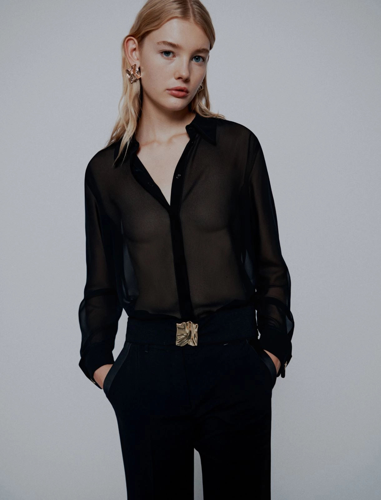Georgette shirt - Black