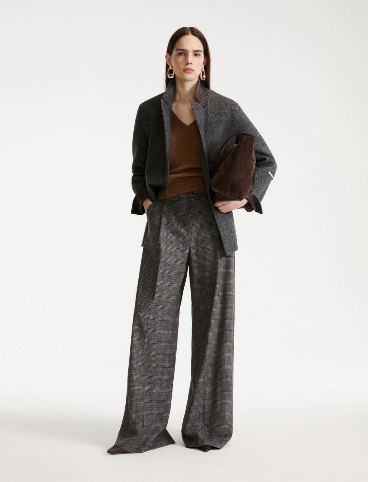 Marella Straight-leg darted trousers - GREY