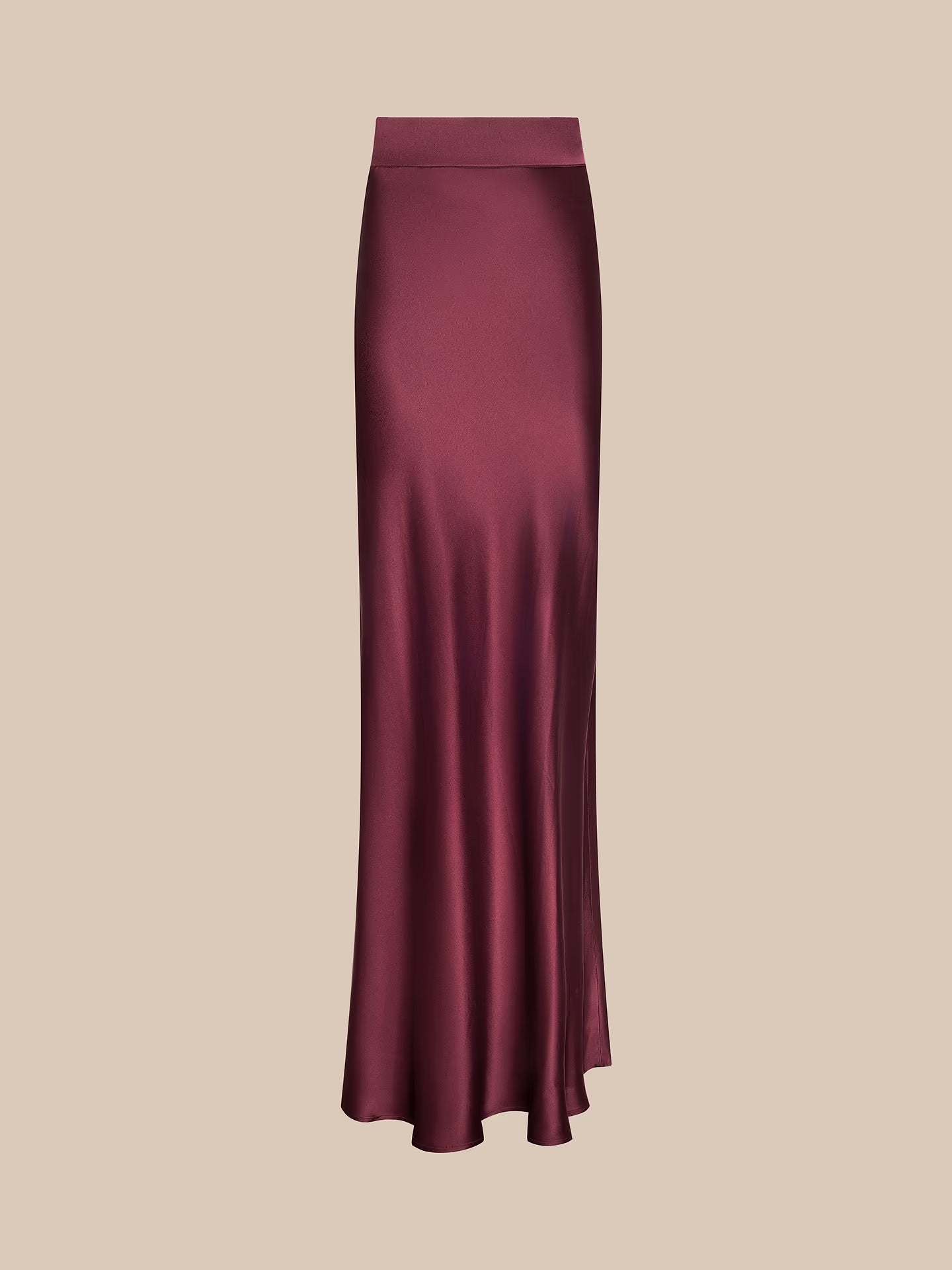 L'Agence Ryker Silk Maxi Skirt - Merlot