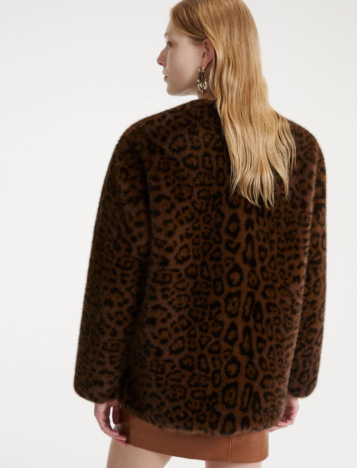 Marella Animal-print coat - COCOA