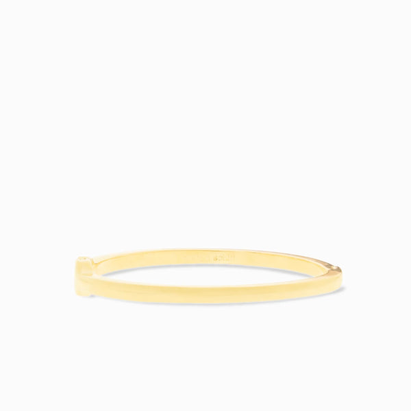 Gold Wide Flat Hinge Bangle