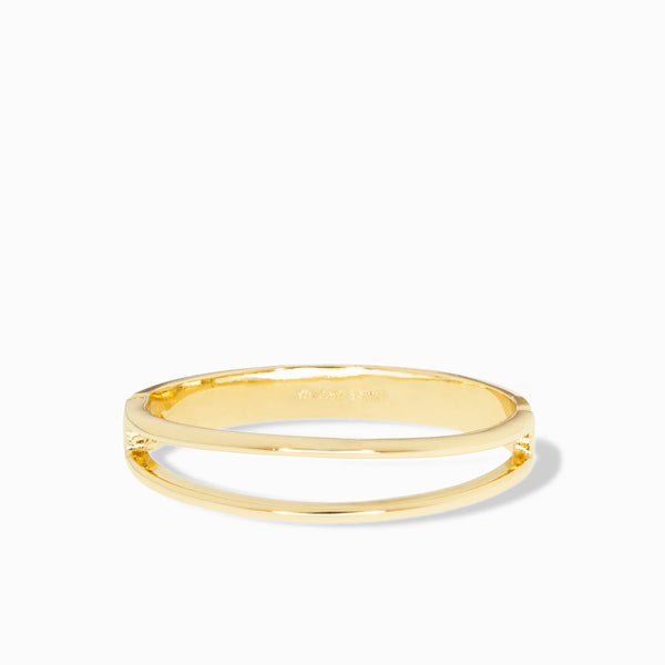 Gold Double Bar Bangle