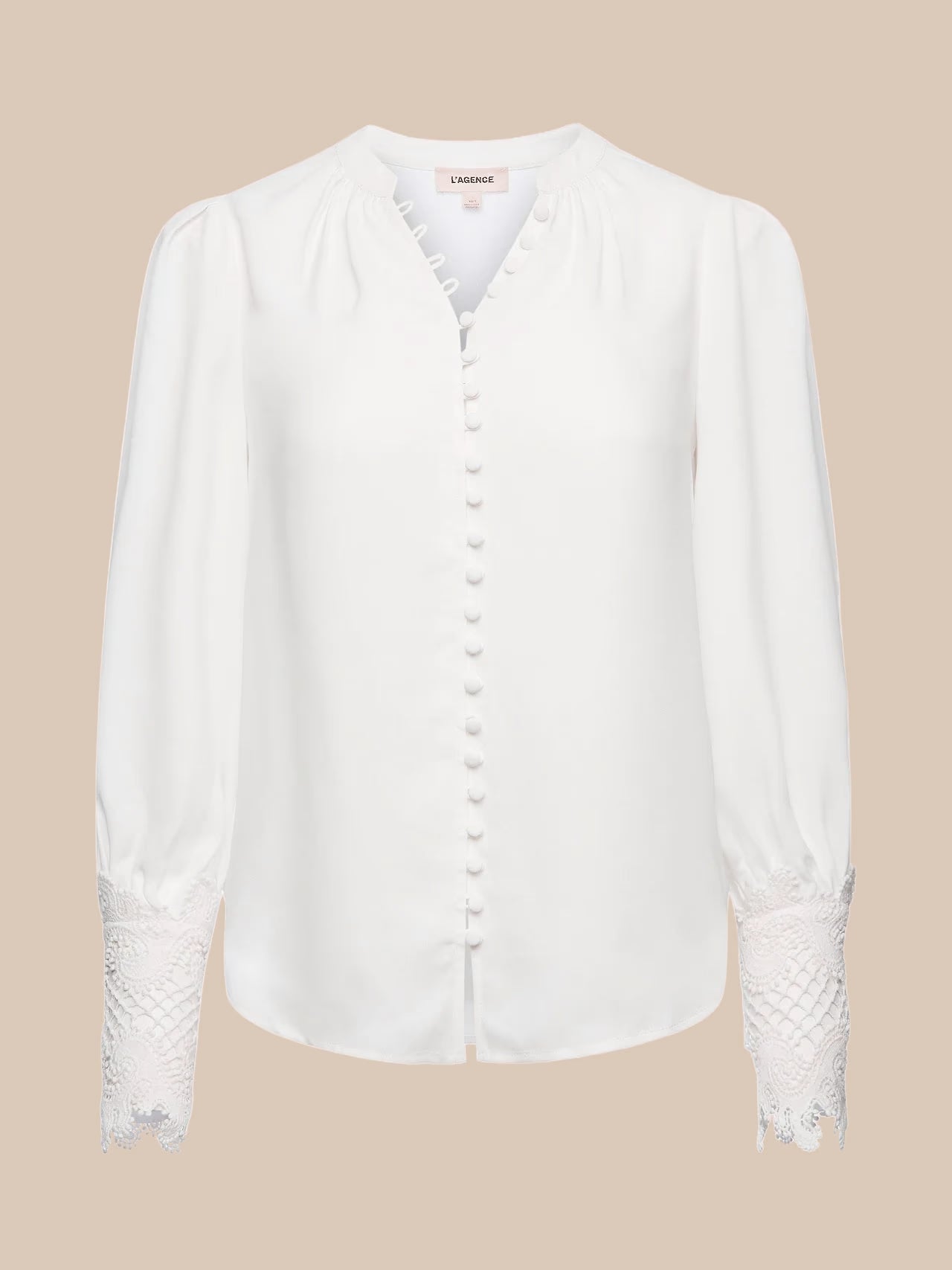 L'Agence Ava Lace Blouse - Ivory