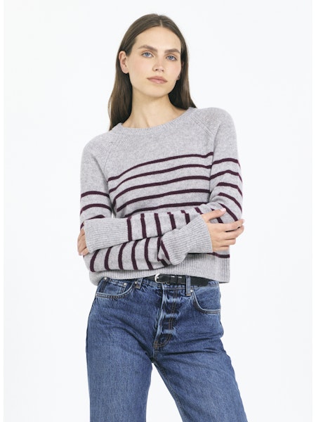 Blakely Cashmere Crewneck - Striped