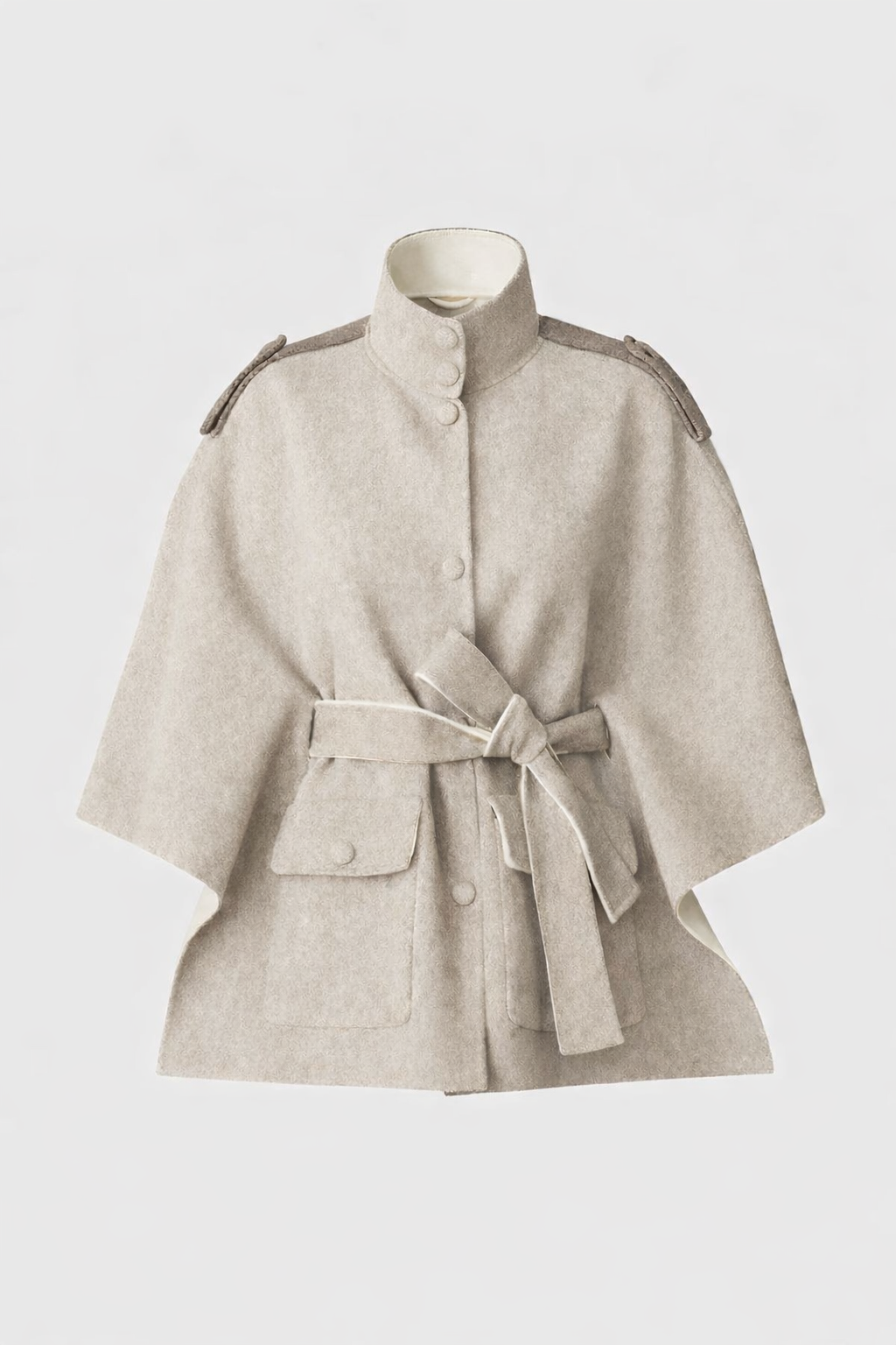 Henrietta Belted Wool Cape