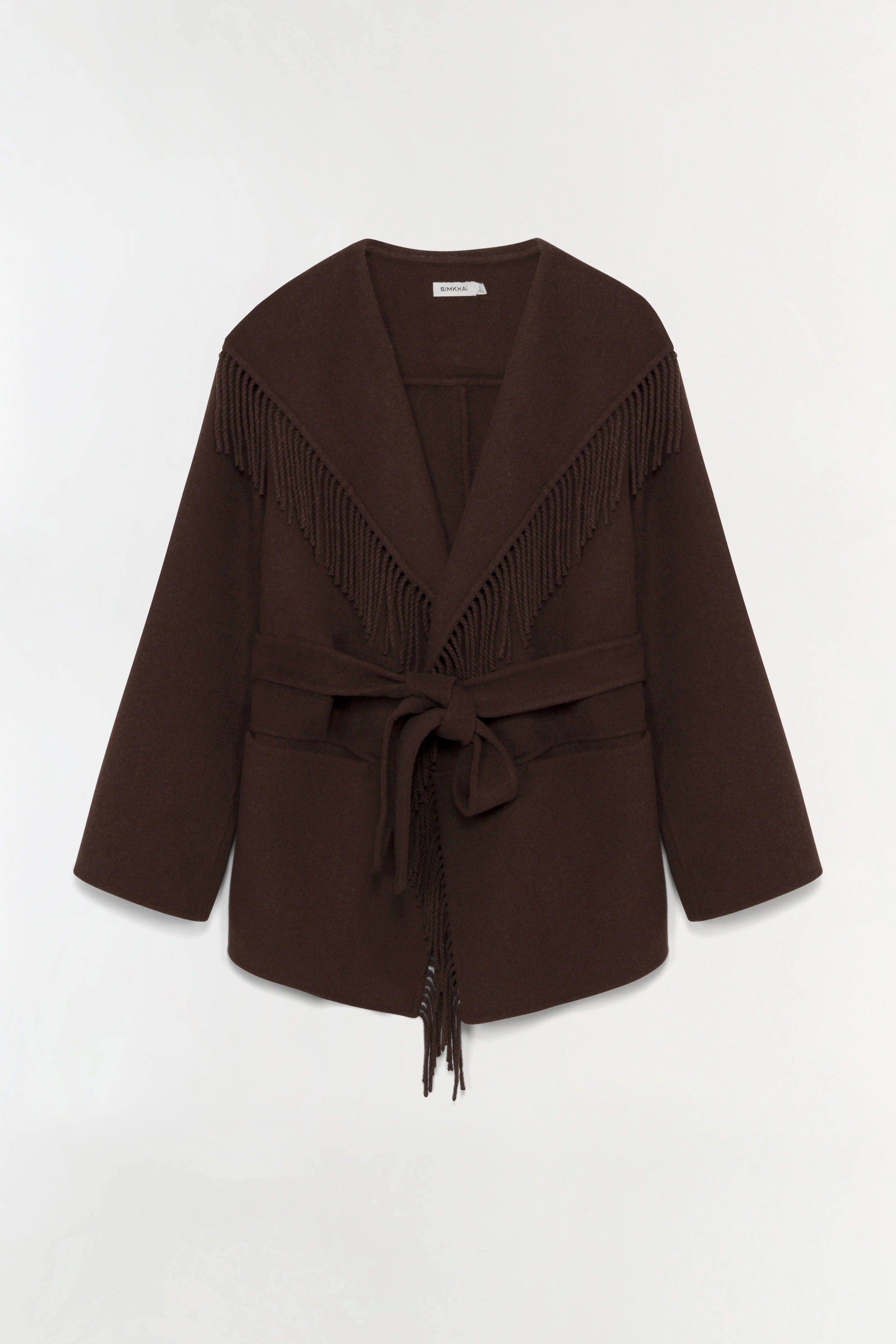 Simkhai Rowen Fringe Jacket - Chocolate