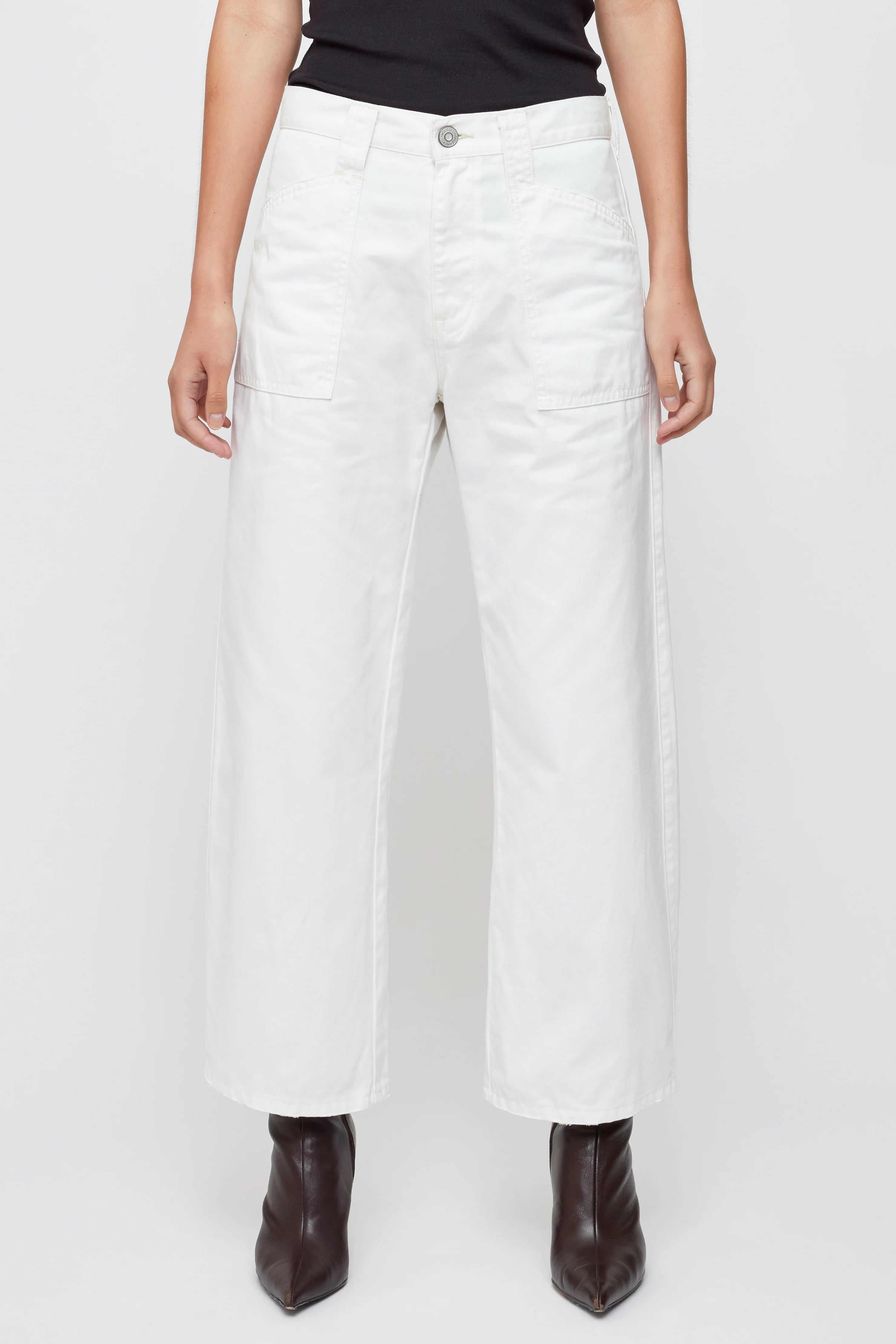 Moussy Gusset Cargo - White