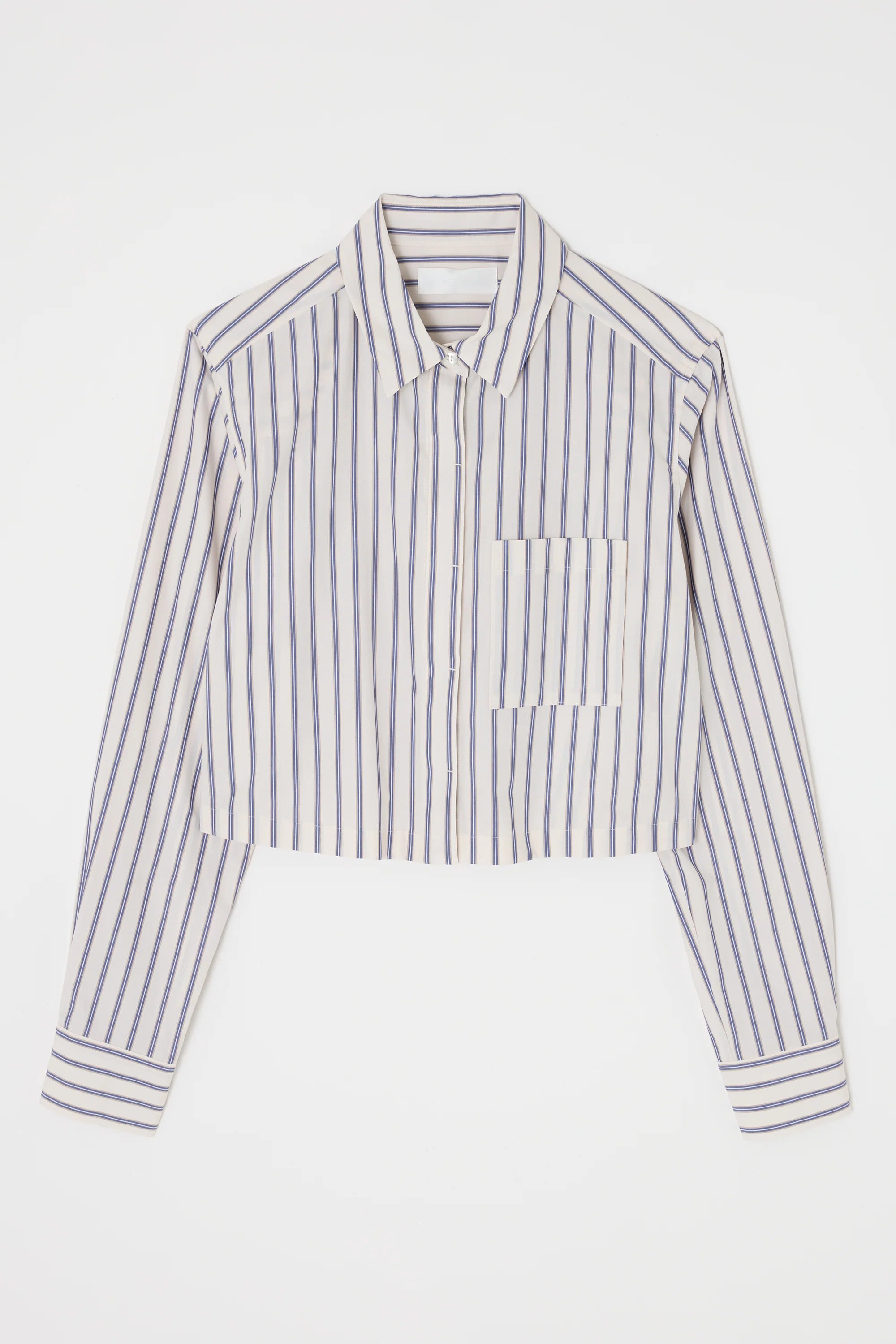Moussy Basic Striped Cropped Shirt