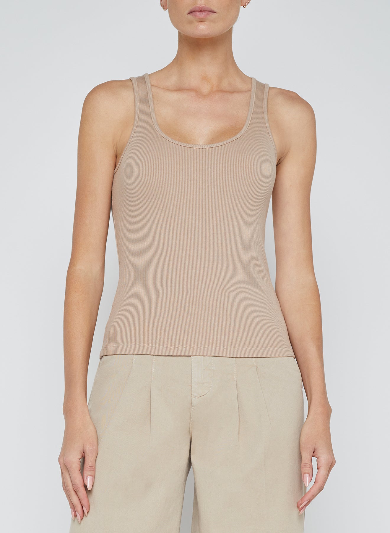 Adira Scoop Neck Tank - Cinnamon Swirl
