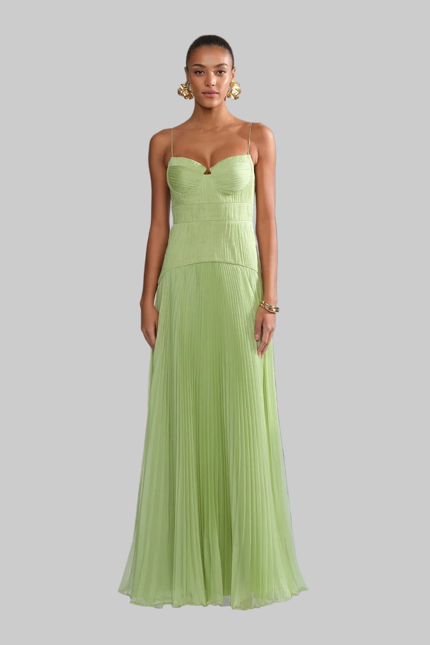 Amur Women's Saylor Pleated Gown - Green - Size 6 - Stem Amur Women's Saylor Pleated Gown - Green - Size 6 - Stem