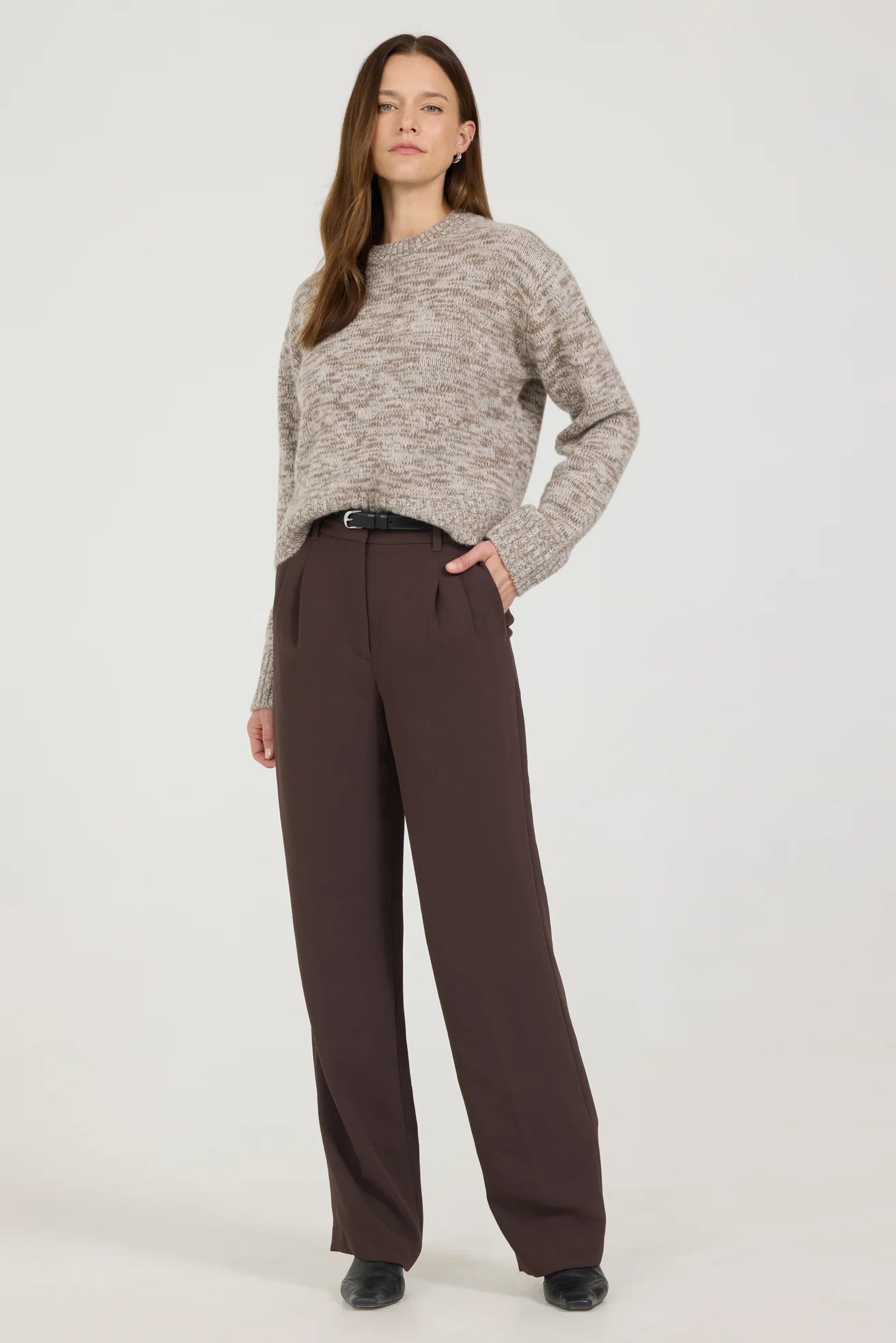 One Grey Day Greer Cashmere Crewneck