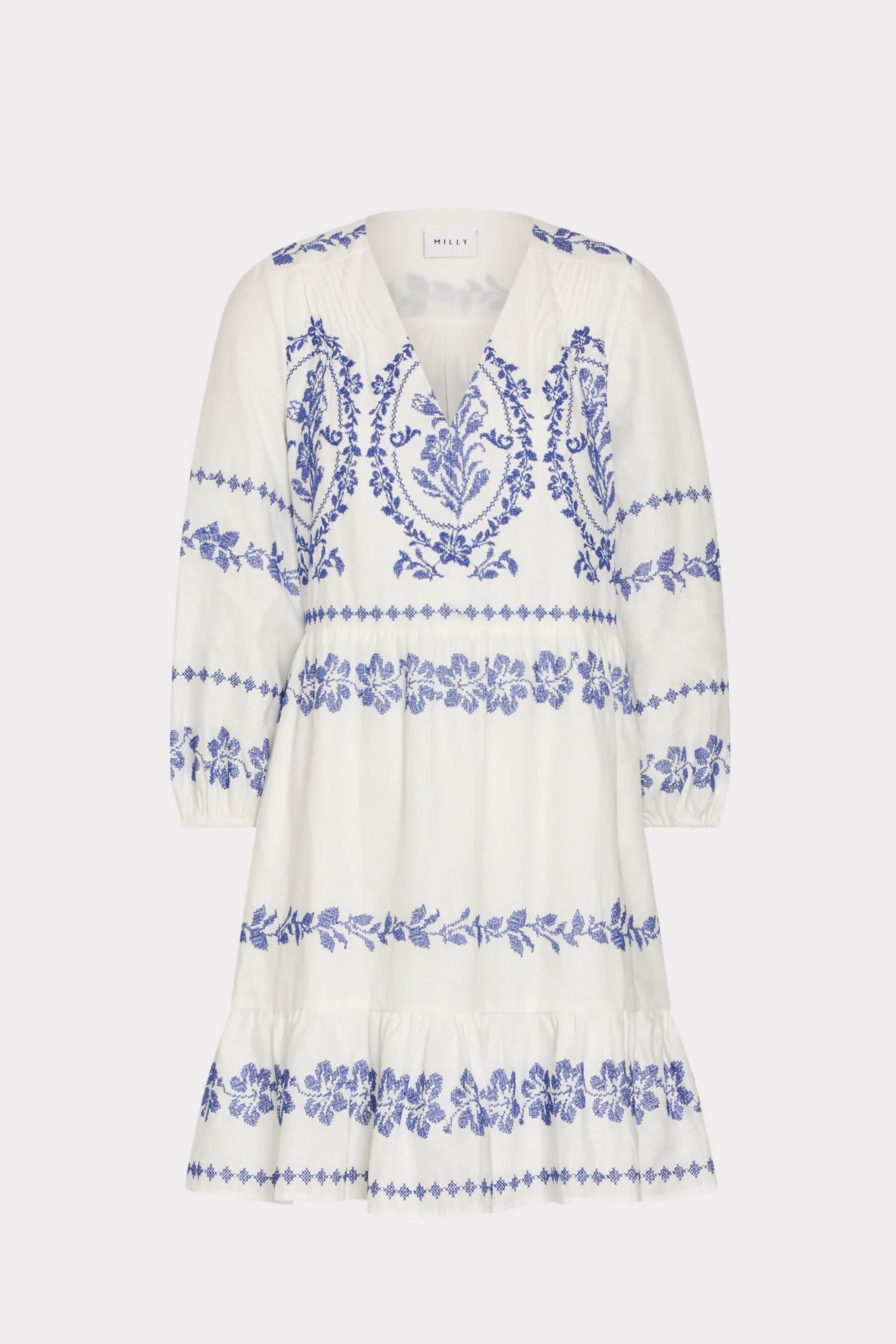 Milly Lene Embroidered Mini Dress