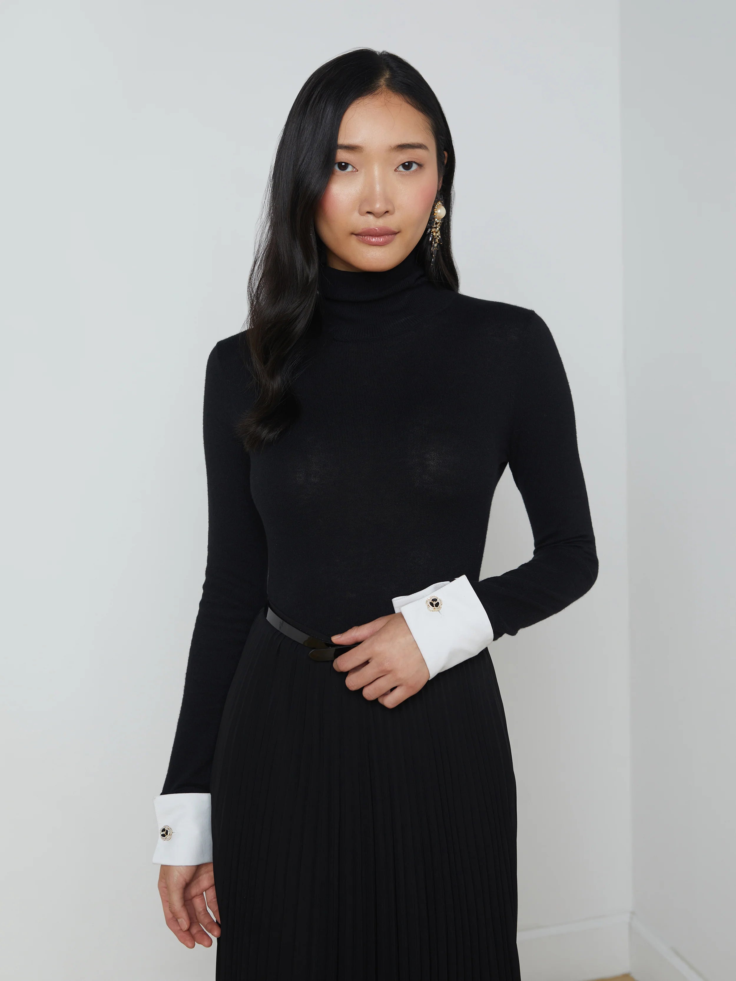 Flora Poplin Cuff Sweater