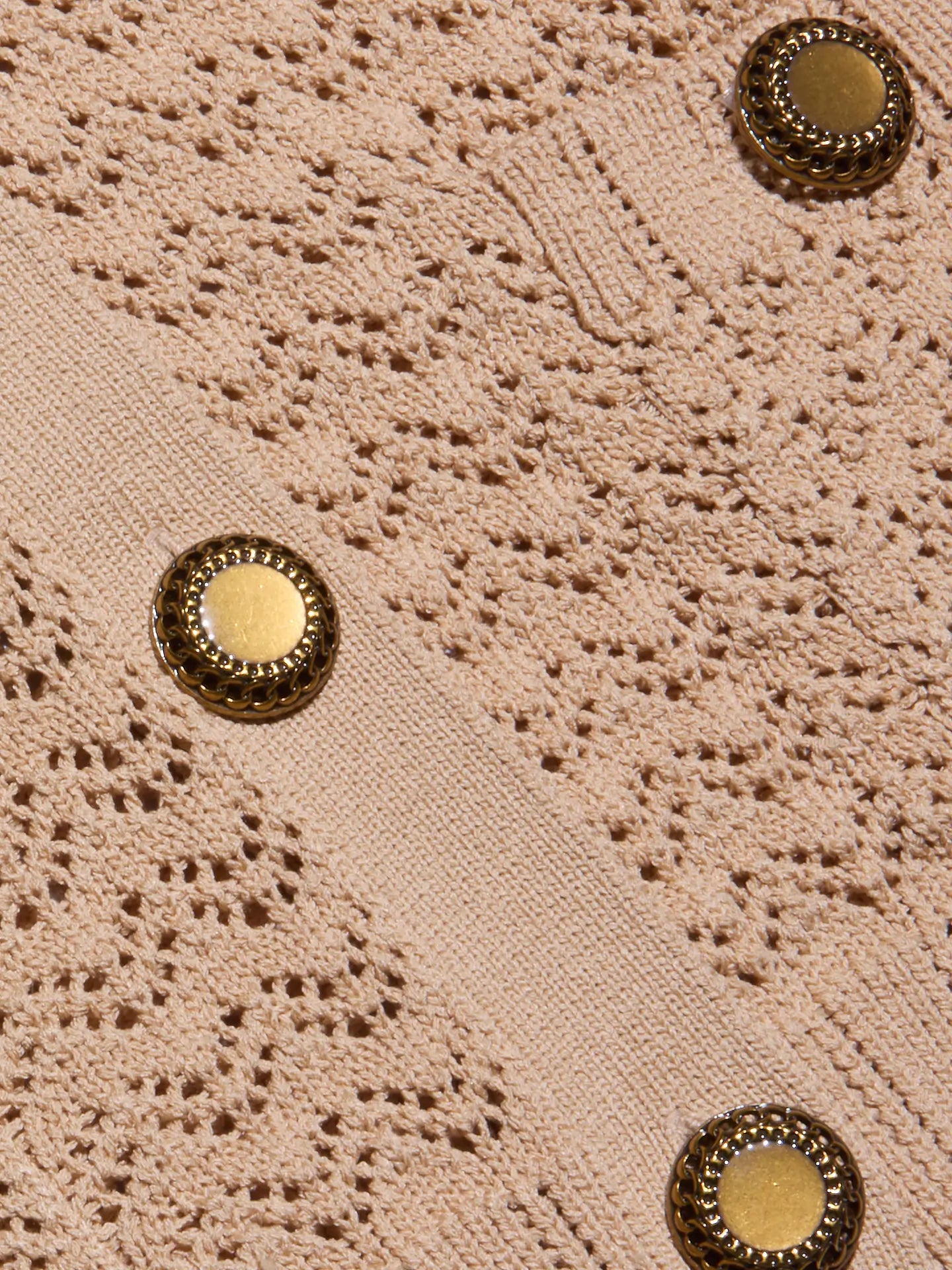 L'Agence Orla Pointelle Knit Cardi - Capuccino