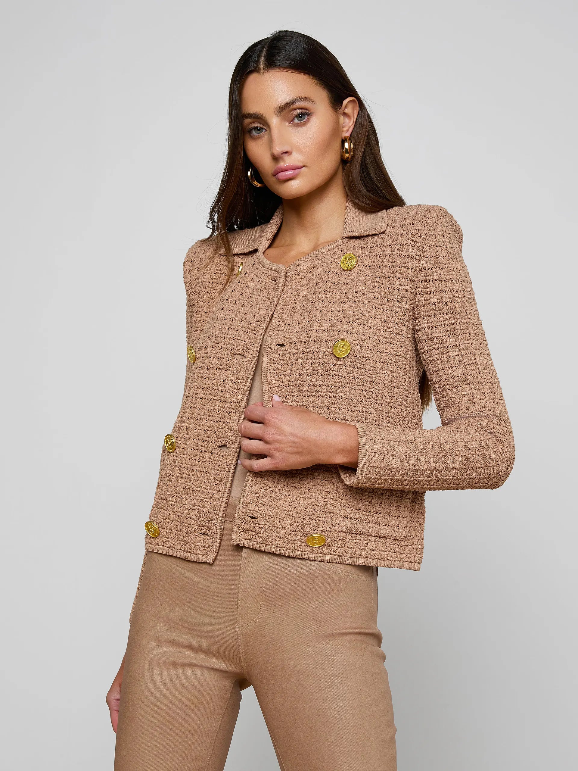 Charlie Open Stitch Knit Jacket