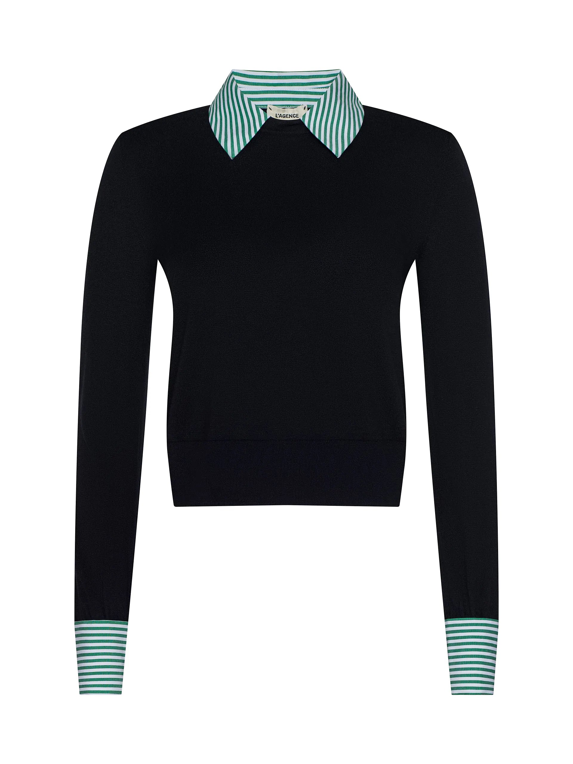 L'Agence April Poplin Collar Pullover